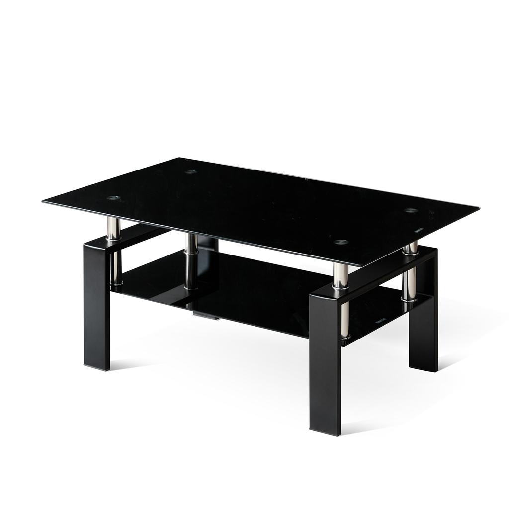 Black Tempered Glass Coffee Table
