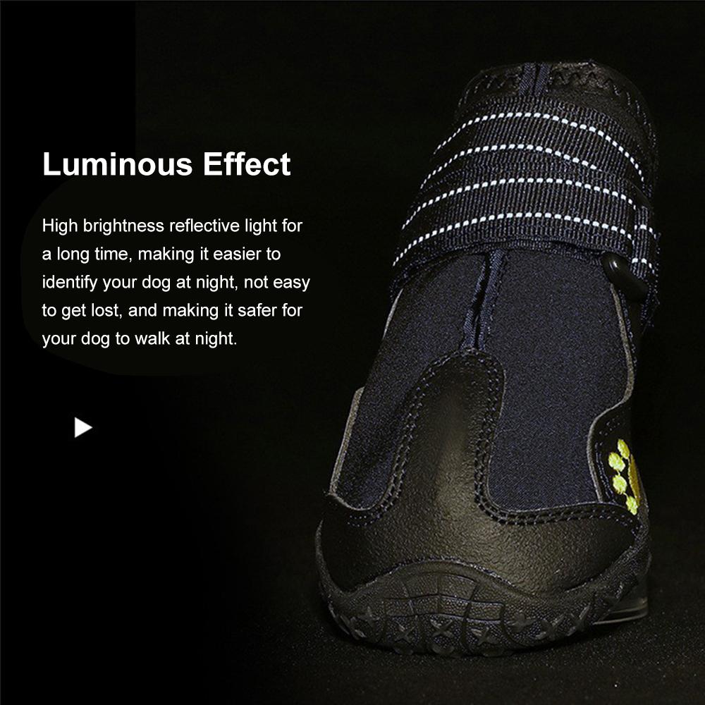 Hundeschuhe für große Hunde Wasserdichte Hundestiefel mit Reflexstreifen für heißen Asphalt Winter Schneebedeckt