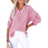 Women's Solid Color Single Breasted Long Sleeved Shirt Top