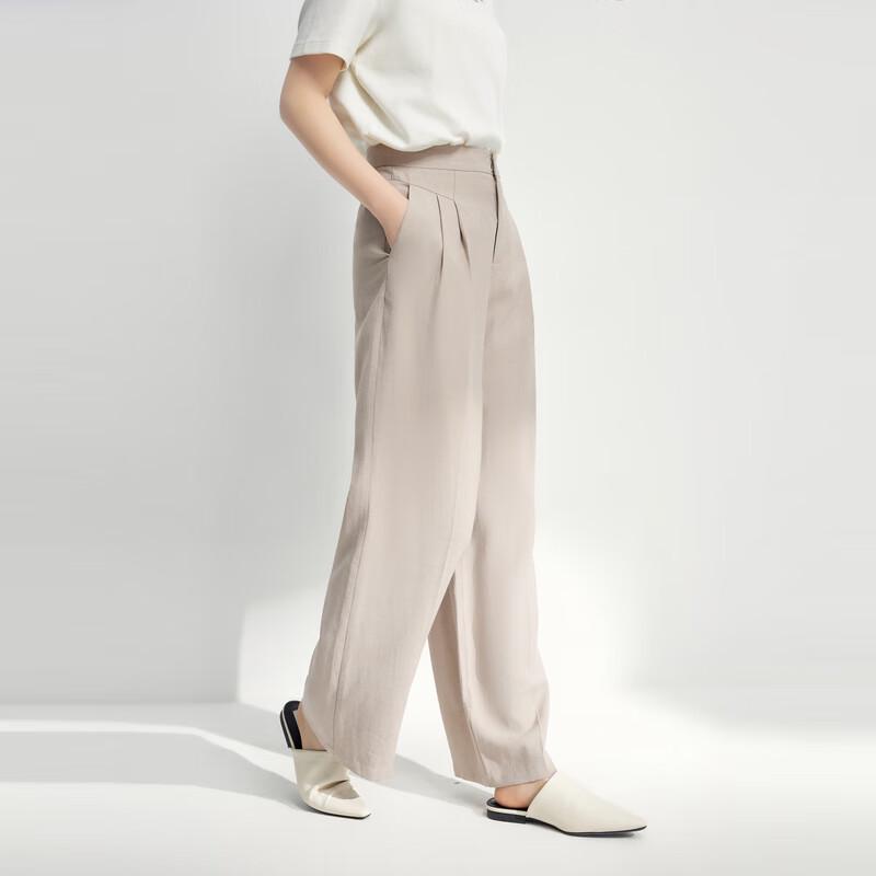 QiusbYiren Women's 2025 Spring Straight-Leg Casual Trousers