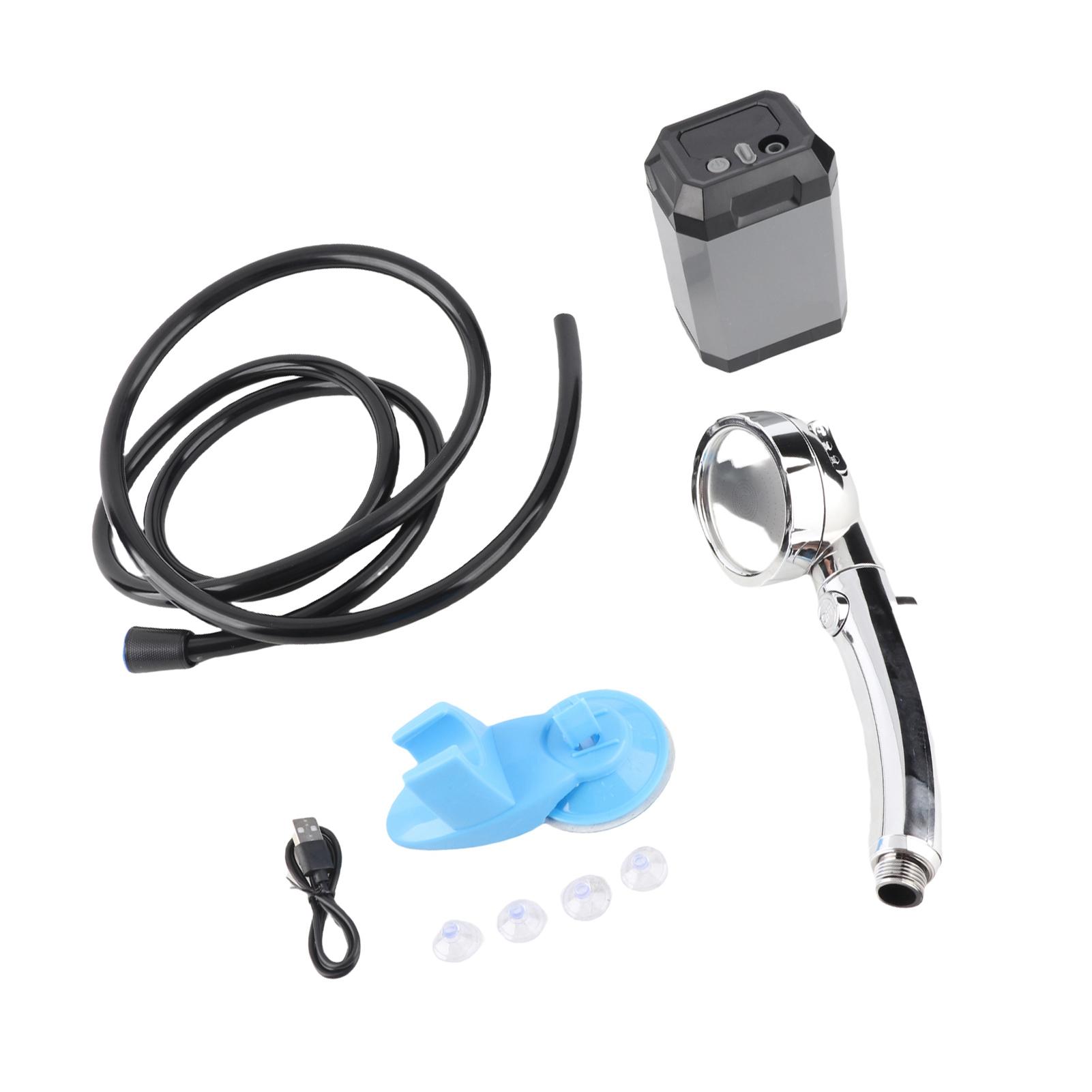 

Портативный беспроводной походный душ для улицы, электрический душевой насос с цифровым дисплеем, перезаряжаемый душ