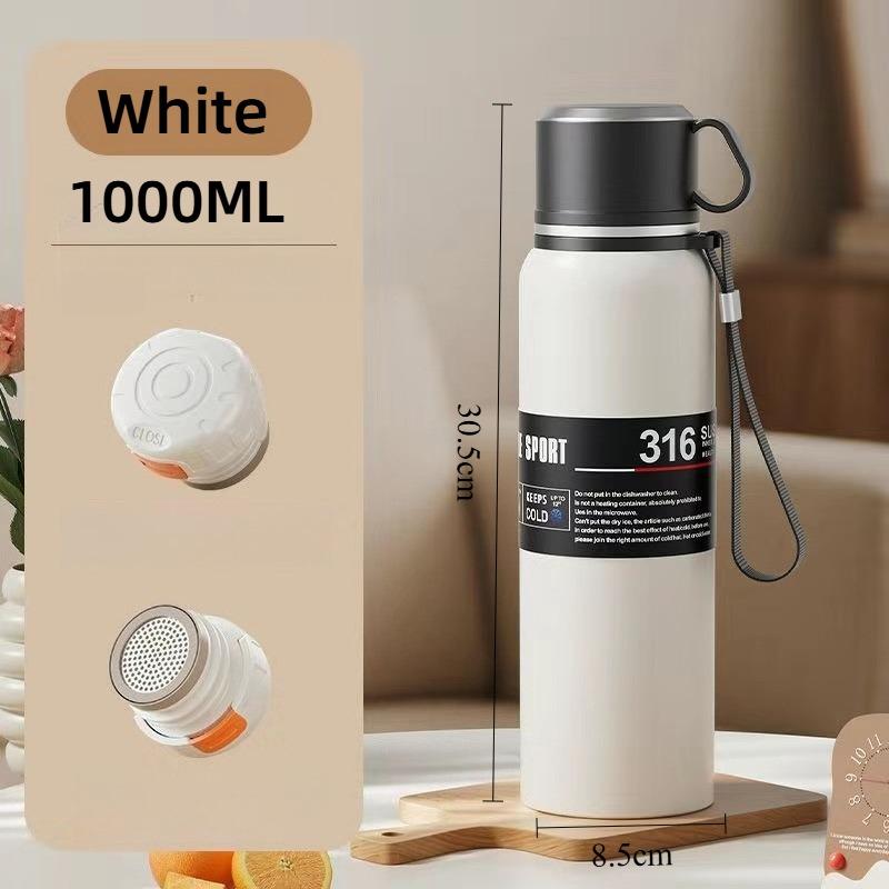 1L Thermal Water Bottle Keep Cold And  Water Bottle Thermos For Water Tea Coffee Vacuum Flasks Stainless Steel Thermos Bottle