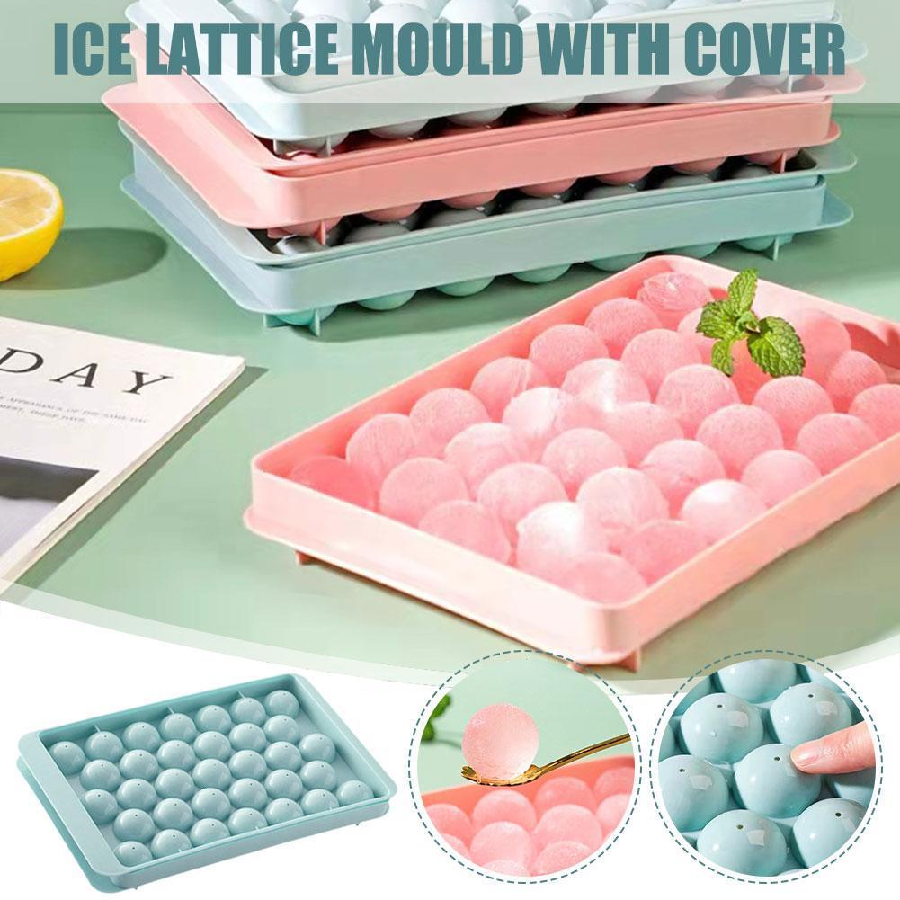 1-3pc 33Grids 3D Round Ice Cube Tray Freezer Ice Ball Maker Mold Easy Release DIY Molds Cocktail Whiskey Ice Mold Kitchen Tool