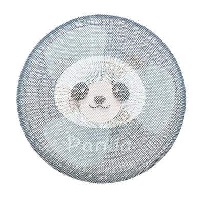 Round Electric Fan Guard Dust Cover for Pedestal Fan Summer Washable Dustproof Safety Fan Cover Net Mesh for Kids Panda
