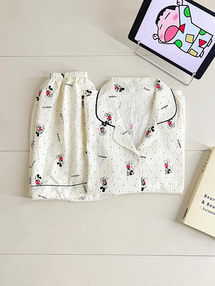 Women s Plus Size Short Sleeve Cotton Cardigan Pajama Set M-L