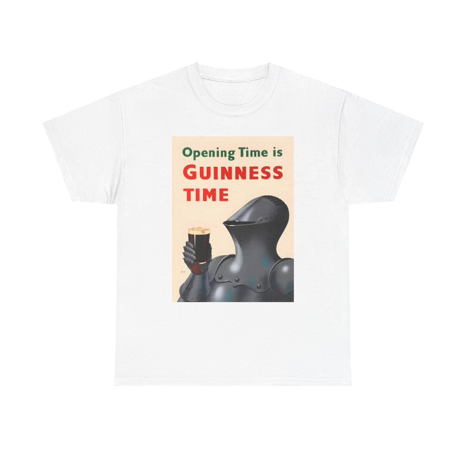 Guinness Time Graphic T Shirt Funny Beer Poster Unisex Heavy Cotton Tee S