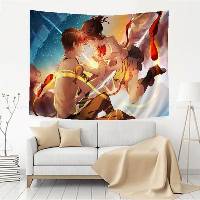 Office Living Room Tapestry Japanese Anime Your Name Tapestry Home Wall Decoration Tapestry