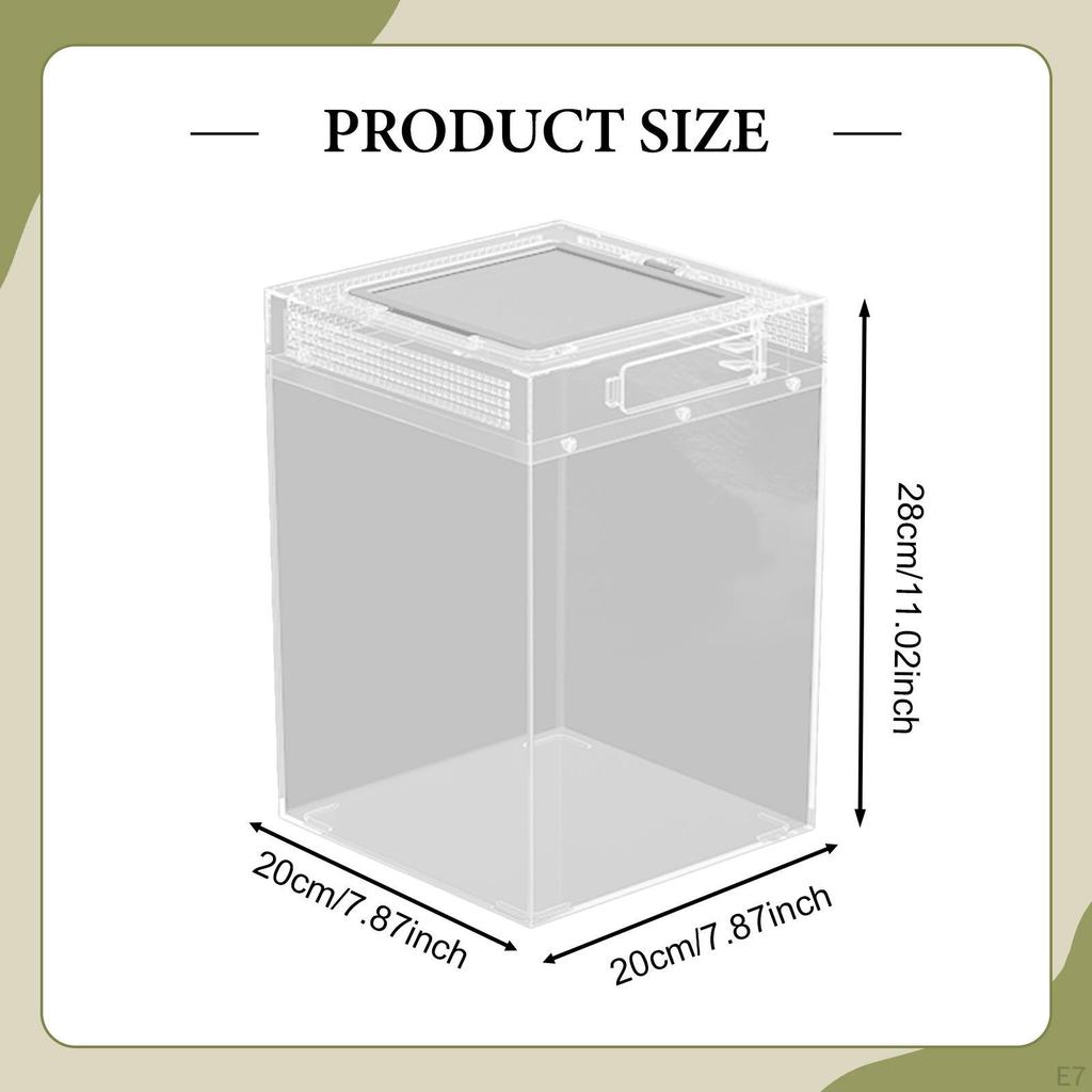Clear Container for Reptiles, Sturdy Tank Turtle And Crayfish