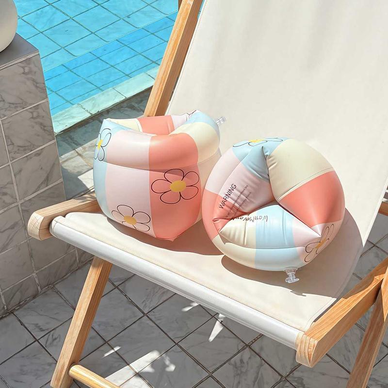 1Pair Cartoon Printing Swimming Arm Floaties Inflatable Swim Arm Bands Floater Sleeves For Adults And Kids