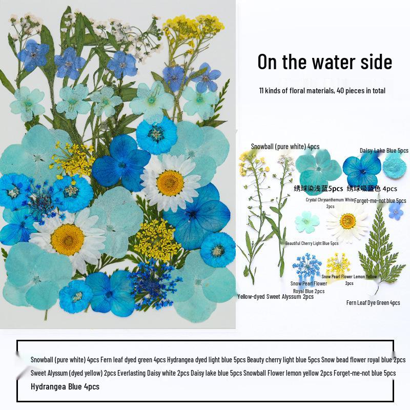 Handmade Resin Pressed Flower Bookmark DIY Kit: Transparent Specimen Stickers & Dried Flowers for Students