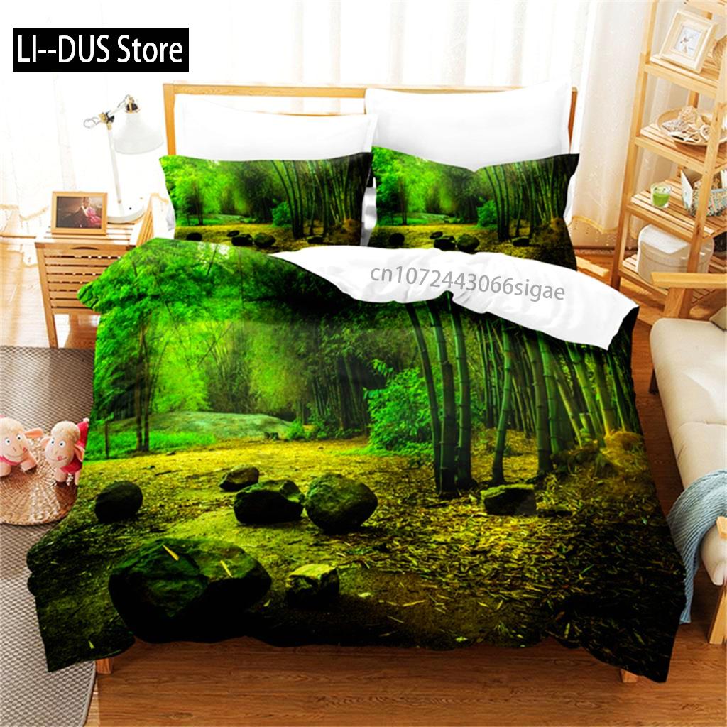 Comforter Natural Scenery Forest Bedding Set Queen Set Beauty Comforter Set Girl For Women Men Children Room Decor
