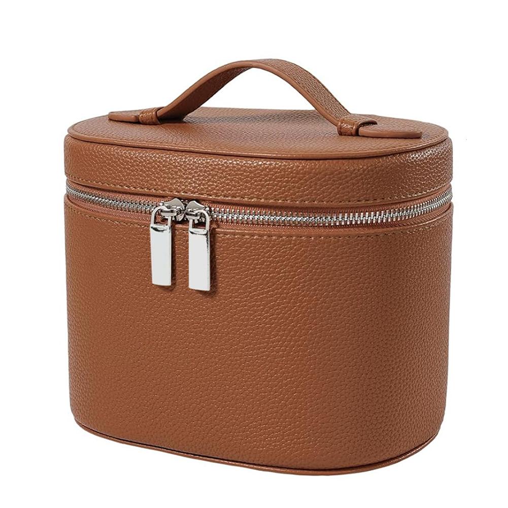 PU Leather Large-capacity Cosmetic Box with Internal Storage Box Fashionable Makeup Bag Luxury Cosmetic Pouch Elegant Organizer