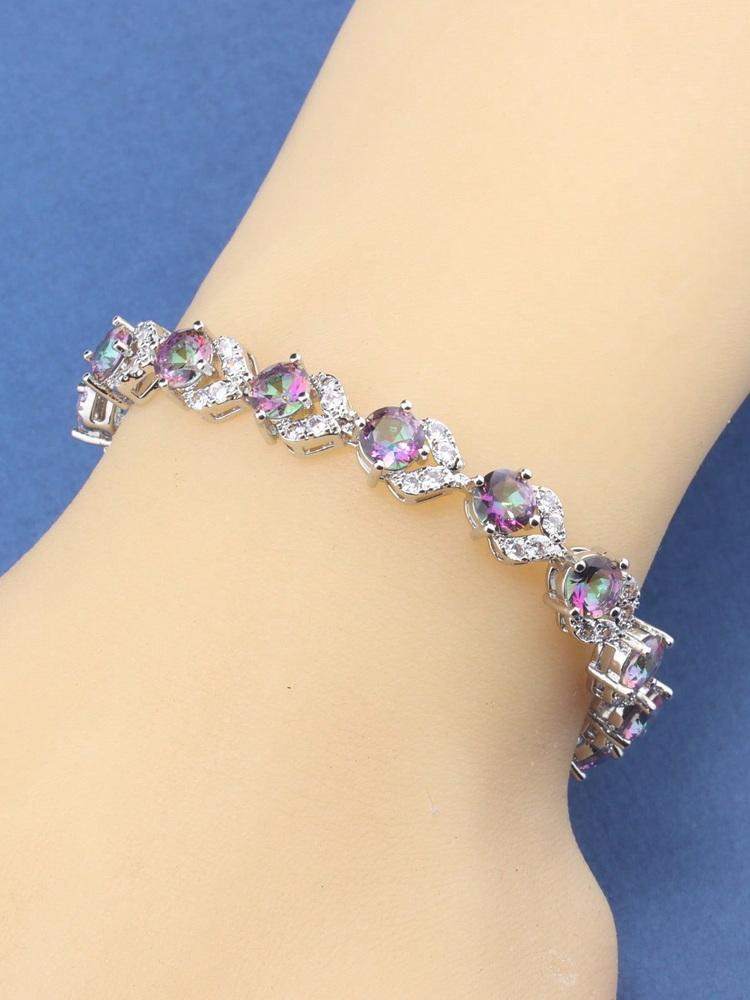 Original  Charms France Elegant Women Fine Jewelry Accessories 12 Colorful Adjustable Length Chain Link Bracelet For Girls