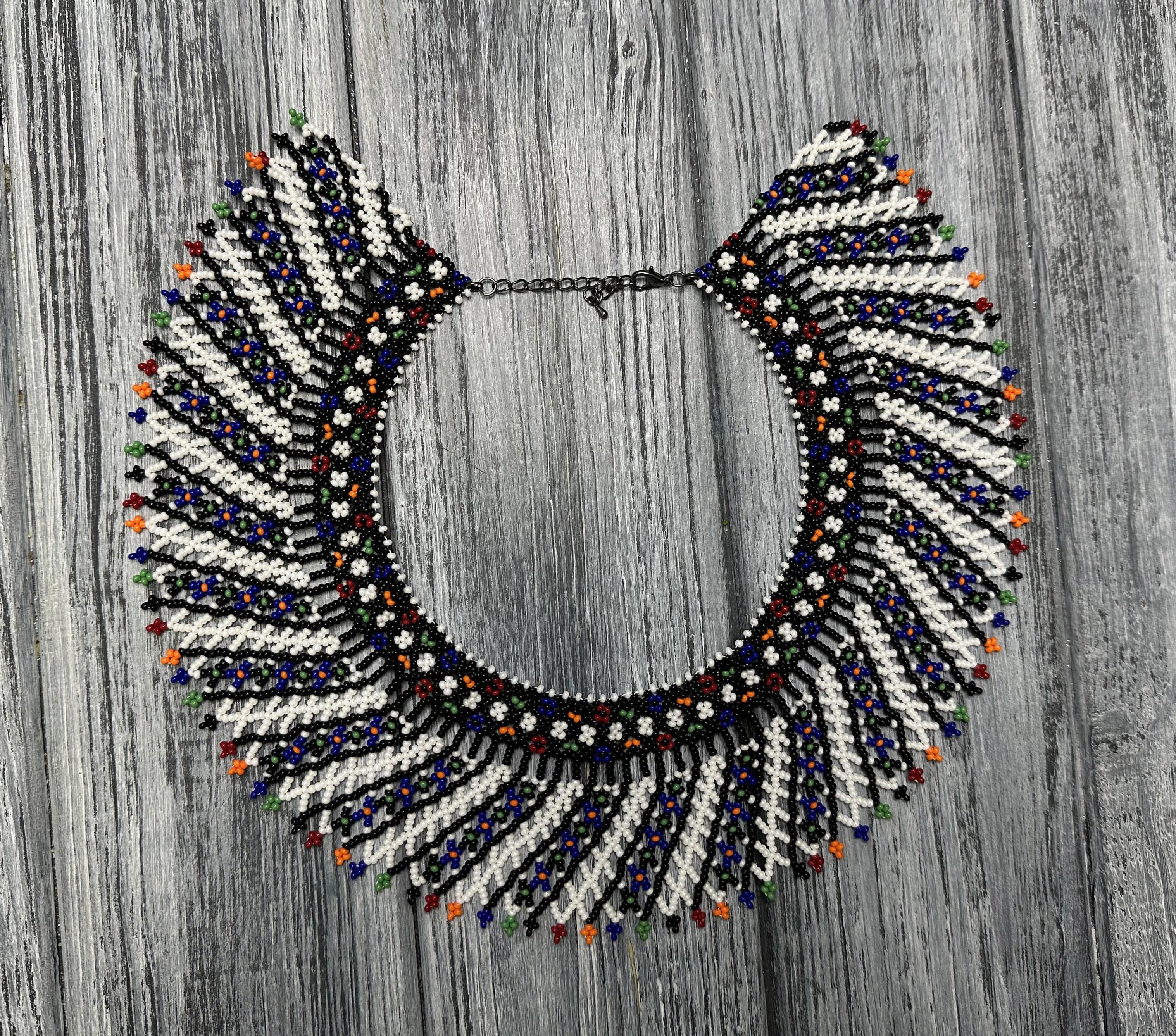 

Традиційна українська силянка із чеського бісеру HatynkaUA Necklace намисто ручної роботи (SUN999_56)