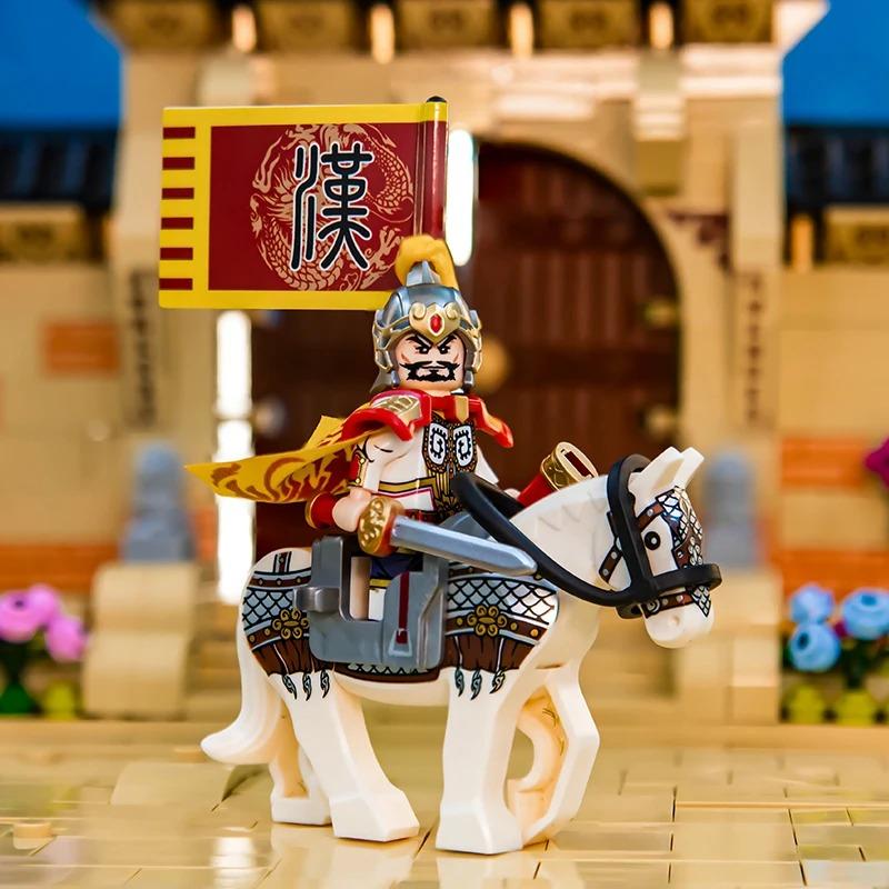 Building Block Man Figurine Three Kingdoms Zhuge Liang Armor Version Lu Bu Children's Assembly Toy Boy Holiday Gift Collection