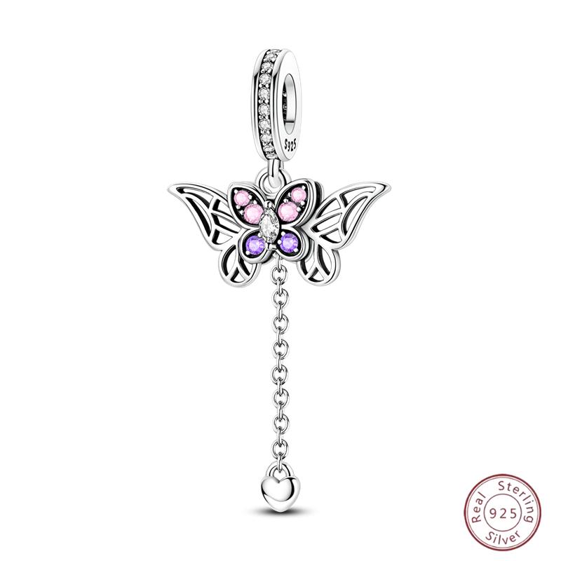 Charm Copper Pink Pendant Charm Fit Original Charm Bracelet Necklace Beads Diy Jewerlry Accessories