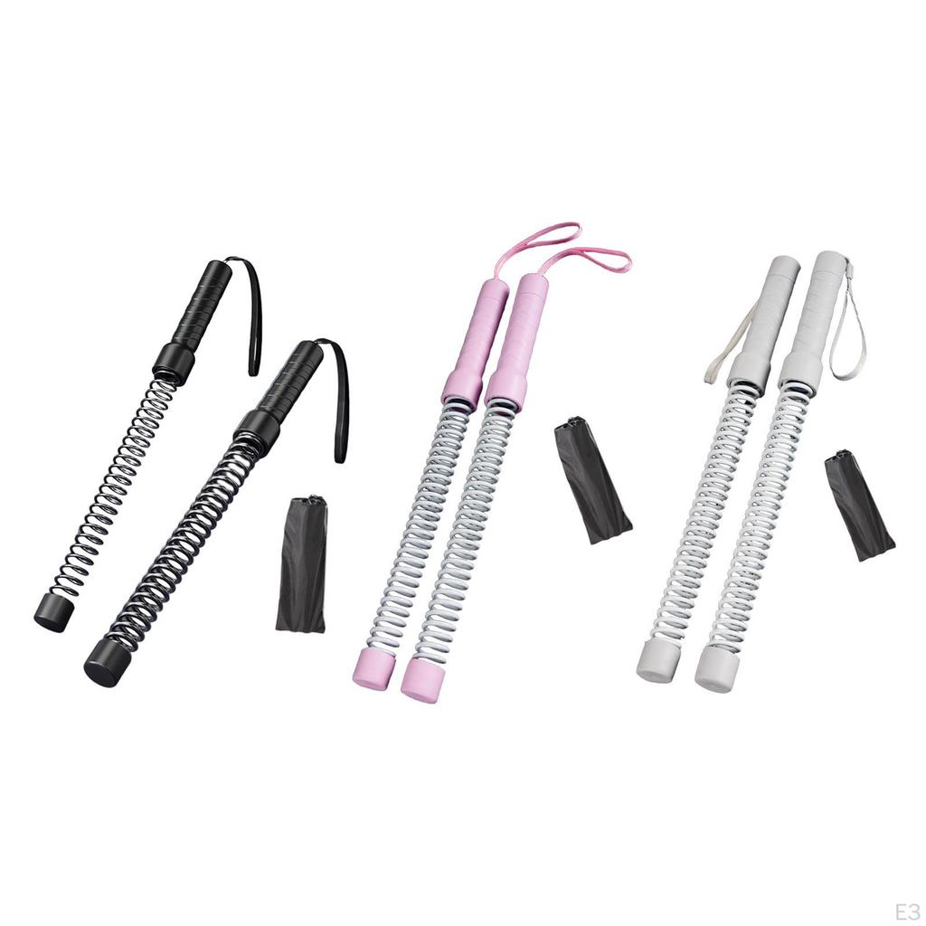 2 Stück Seillose Battle Ropes Ausrüstung Übung für Training Fitnessstudio Workout Schwarz