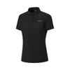 Polo Shirts Women's Black Polo Collar Moderate Straight Fit APLW222-7