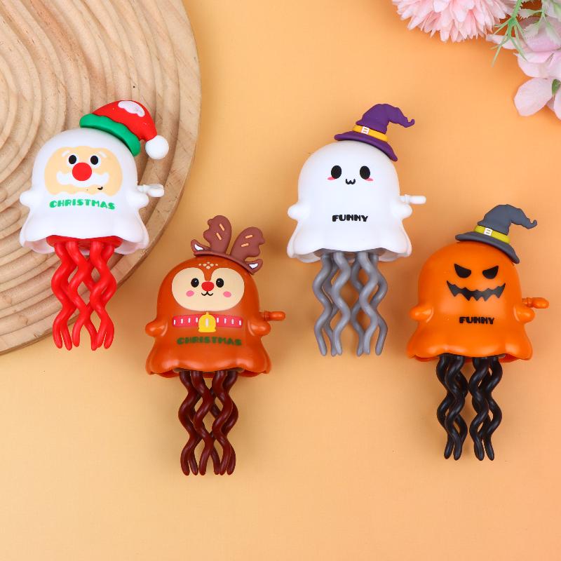 Christmas Wind Up Toys Creative Magic Twisting Dancing Santa Elk Prank Toys for Kids Xmas Classroom Rewards Prizes Gifts