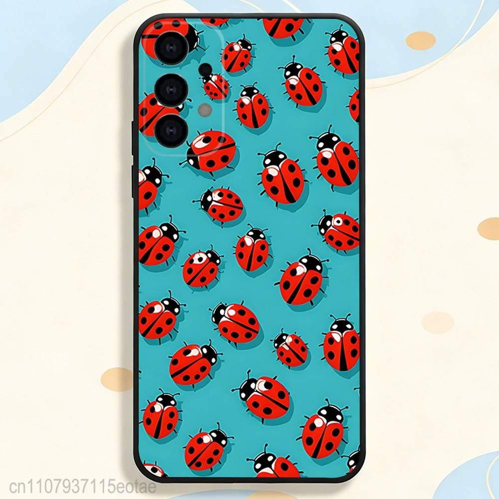 Insect Seven-Star ladybug Phone Case for Samsung S series s21 s22 s23 s24 s25 S26 FE Plus Ultra TPU Soft to Skin-friendly case