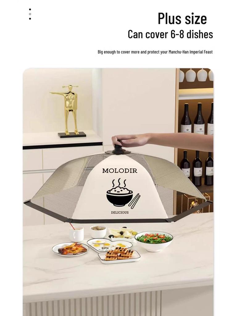 Foldable Fly-Proof Mesh Food Cover for Leftovers