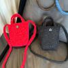 Plush Ethnic Style Crossbody Bag, Fluffy Handheld Shoulder Pouch for Women