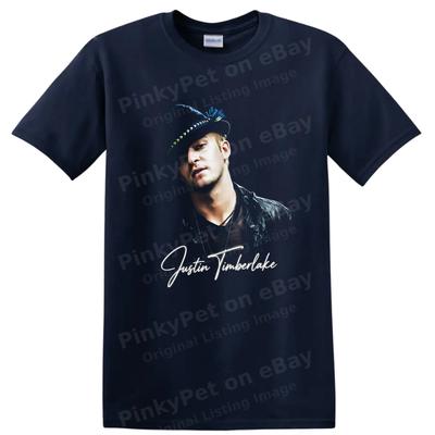 Justin Timberlake Portrait Pop Music Singer T Shirt Solo Career Graphic Art Tee