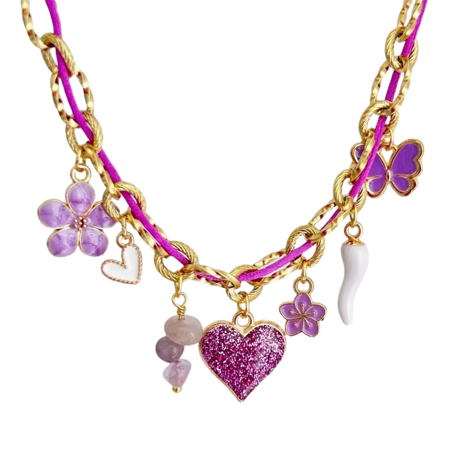 

Adjustable Stainless Steel Rope Chain Necklace with Various Pendant Beach Neck Jewelry Suitable for Women and Girls 3