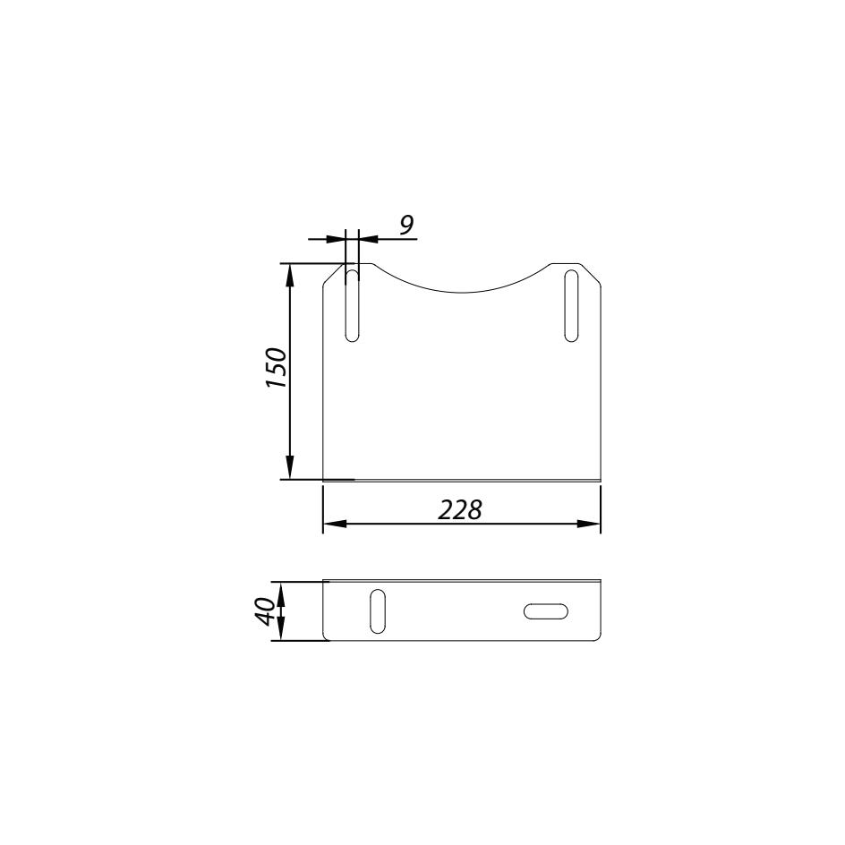 ADAM DW Wall Bracket Extension Fi 200, Adjustment 150-190mm