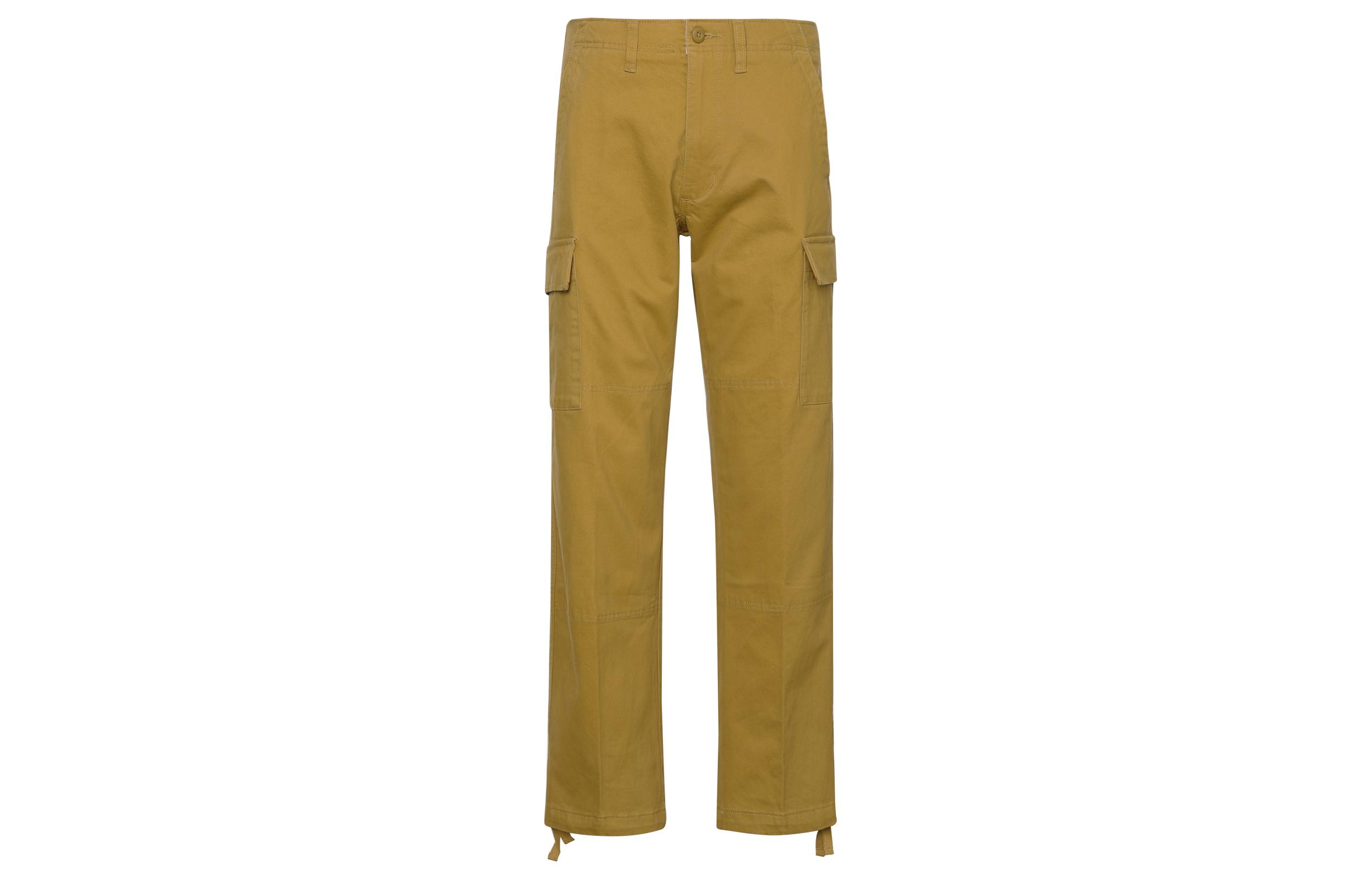 Vans Casual Pants Men s Ginger Yellow Moderate Straight Fit Pants VN0A3HWYZ7J 36