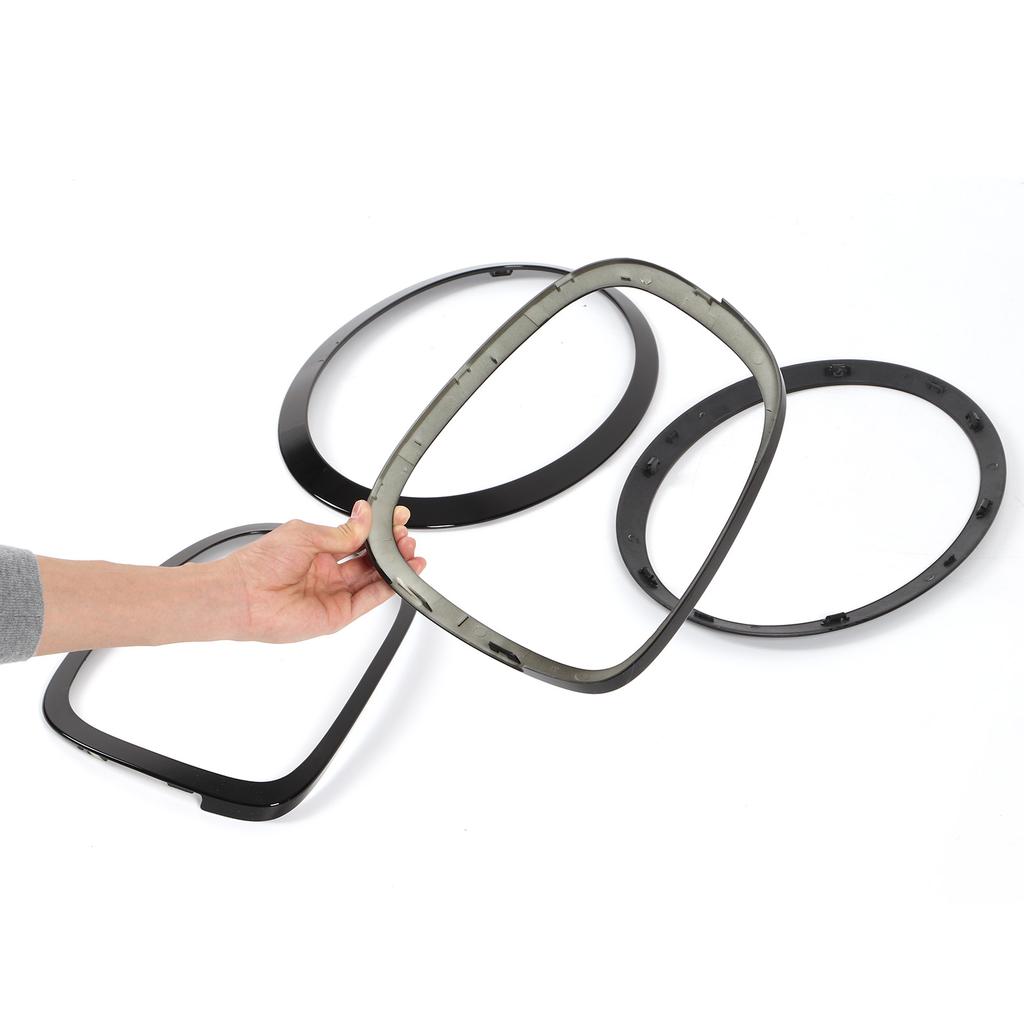 New 5Pcs Gloss Black Headlight Taillight Grille Surround Cover Trims Replacement for Mini F55 F56 F57 One Cooper S JCW 2014+