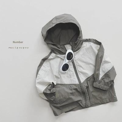 Chlapecká a dívčí letní bunda s kapucí a ochranou proti slunci - korejský/japonský styl