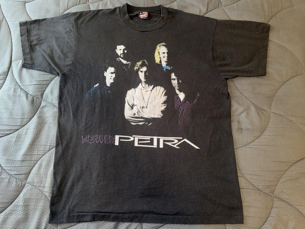Винтажная концертная футболка Petra World Tour 90-х 1993 года Размер L Однострочный шов Унисекс футболка группы S