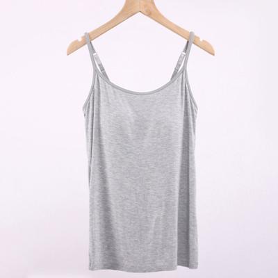 Adjustable Straps Sleeveless Solid Color Bra Vest Women Padded Sling Casual Bra Tank Top
