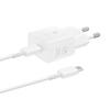 Samsung 25W SFC GaN Wall Charger with USBC Cable, White