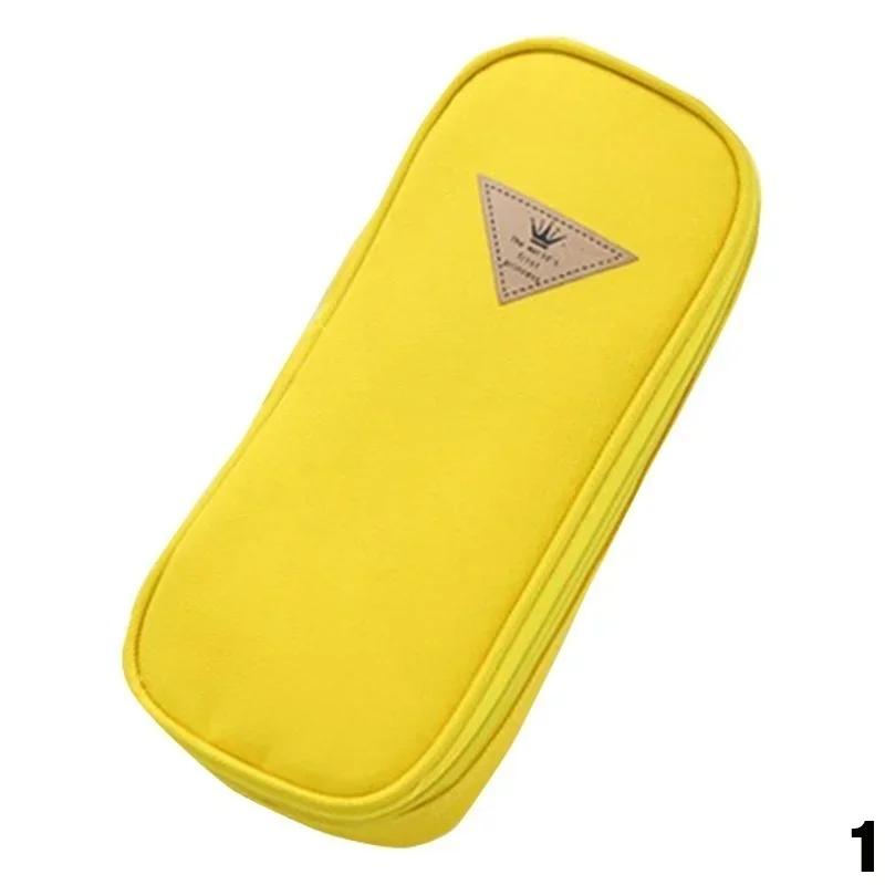 New 1PC Pencil Case Canvas Box Stationery School Supplies Large Capacity Pen Bag Cute Pencil Pouch