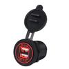 5V 2.1A Dual USB Charger IP66 Waterproof Car Charging Socket Power Outlet Compatible for Car Boat Marine