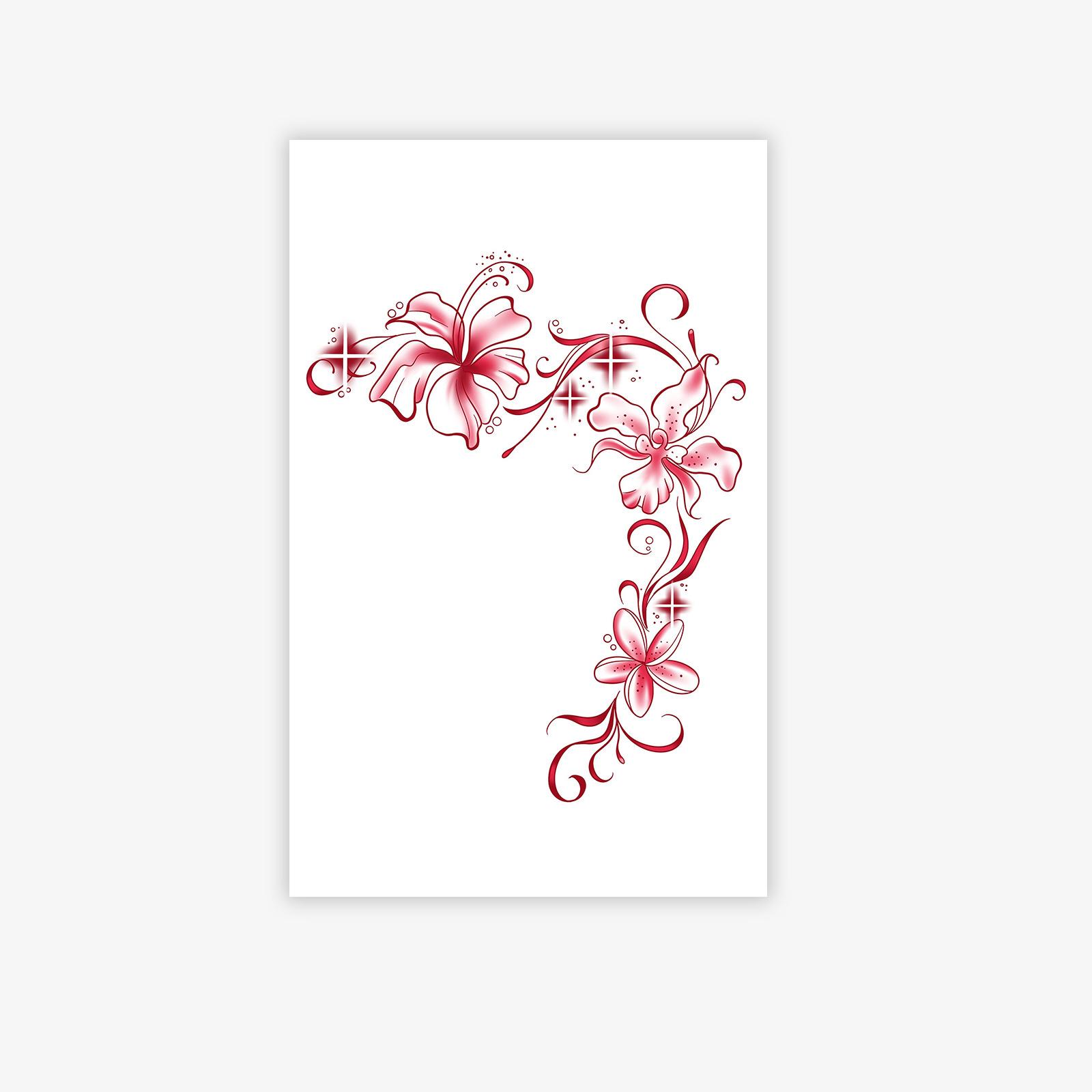 

Wind Senior Sense Y2K Wind Sweet Cool Babes Personality Stars Big Flower Plain Flower Arm Tattoo Sticker 12*19
