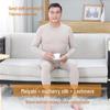 Silk Cashmere Men's Thermal Set: Autumn Round Neck, Slightly Loose Fit, Middle-aged & Elderly Warmth