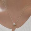 925 Silver Mini Double Cylinder Ring Necklace