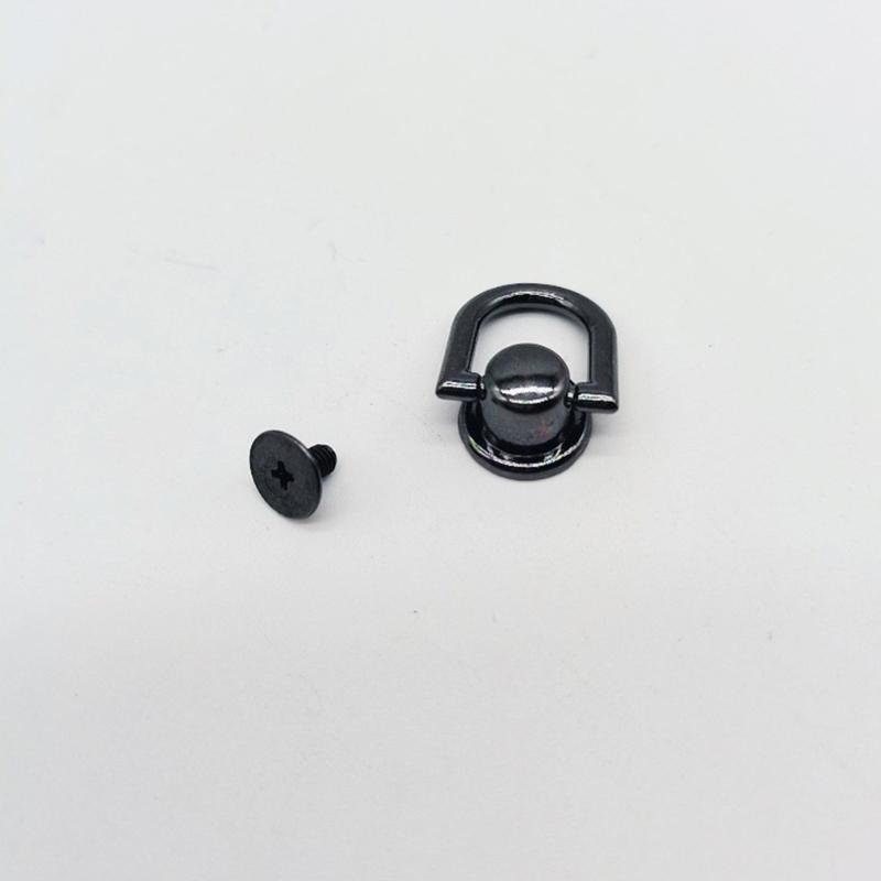 30 Piece Screw-Back Bag Hardware Fitting D Shape Metal Set for Purse Handle Mounting, Repair Work and DIY Bag Making Projects