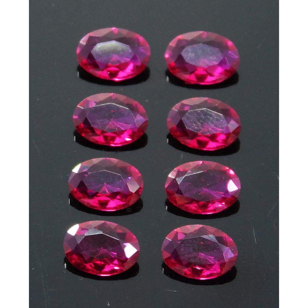 7x5 mm Natural Red Ruby Excellent Oval Cut 8 Ct CERTIFIED Loose Gemstone Lot MULTTIQ109