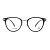Pure Titanium Unisex Retro Round Glasses Frame with Blue Light Blocking Myopia Lenses for Women and Men