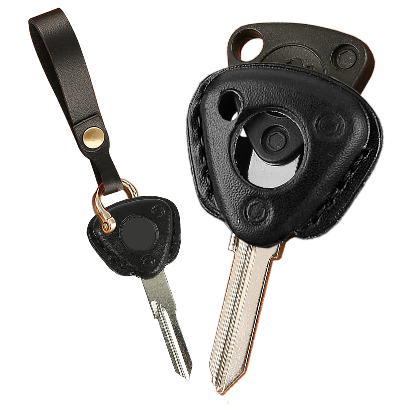 [KUNIO] Motorcycle key cover key case for Peugeot, soft to чёрный