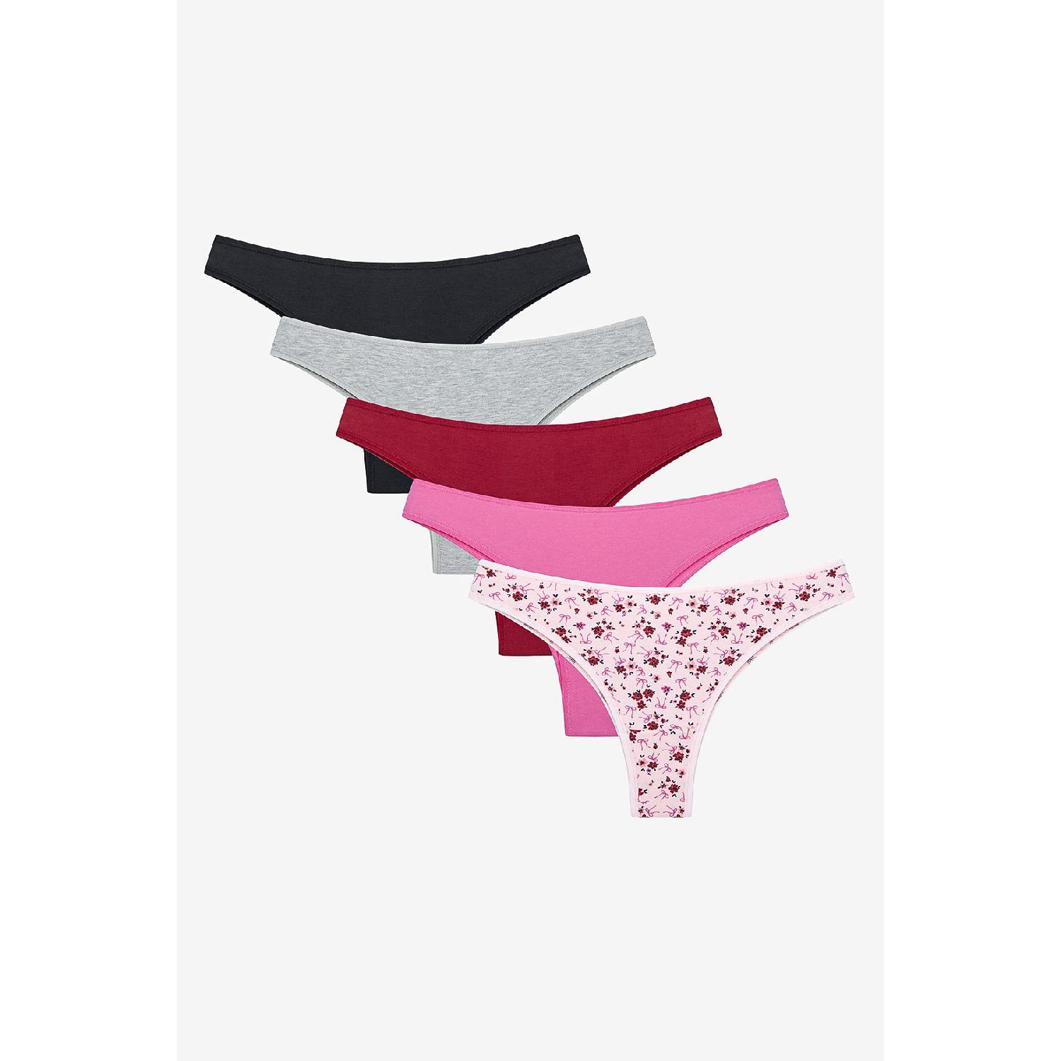 

Bow Floral Brazilian 5-piece Multicolored Panties S чистий