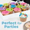 7pcs Vibrant Color Ice Cream Bowls with Spoons Dessert Sundae Dishes Set for Birthday Holiday Party Ice Cream Favor Gift Decor