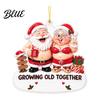 Holiday Party Decor 2D Couple Santa Pattern Hanging Ornament Acrylic Decorative Christmas Tree Accessories Charms with Lanyard Xmas Pendants
