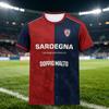26-27 Nieuw Cagliari Fan Voetbalshirt 3D Geprint Sneldrogend Sport Casual Heren T-shirt met Korte Mouwen