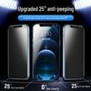 Mattierter Displayschutz aus gehärtetem Glas mit Anti-Peep-Effekt für iPhone 11, 13, 14 Pro Max und 15 mit staubdichtem Netz