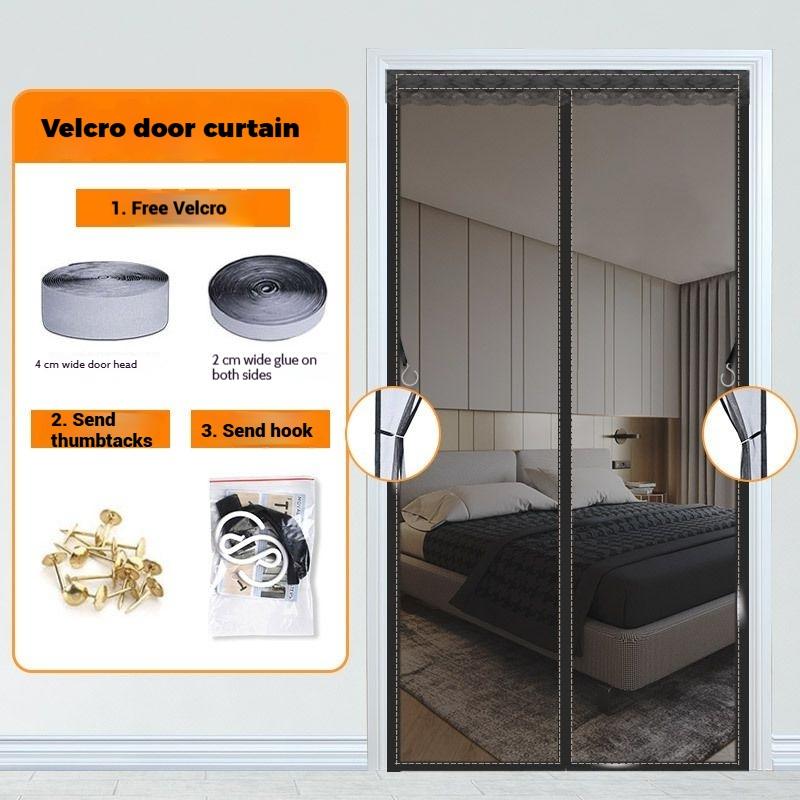 Multisize Anti-Mosquito Net Self-adhesive Anti-Mosquito Curtain Anti Bug Insect Mesh Net No Punching Automatic Closing Curtains